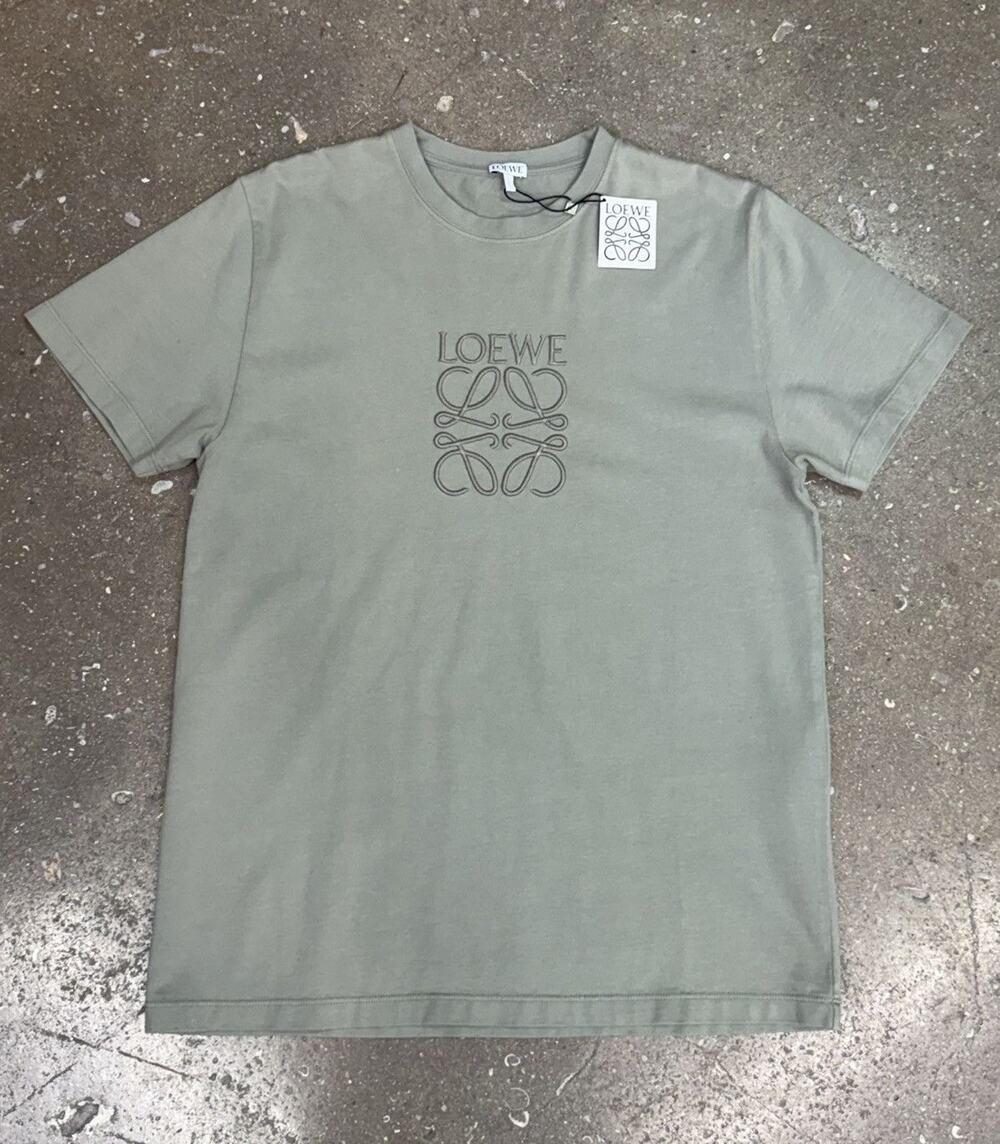 Loewe Anagram Center Logo Green T-Shirr